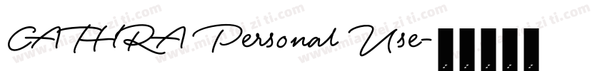 CATHRA Personal Use字体转换